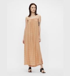 Снимка на Orange patterned loose maxi-dresses with slits . OBJECT Rafia - Women