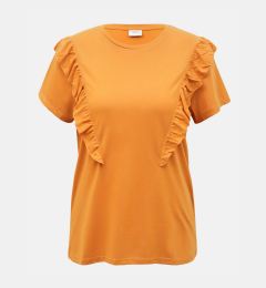 Снимка на Orange T-shirt with frills JDY Karen - Women