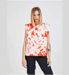 Снимка на Orange-white women's tie-dye T-shirt Replay - Women's