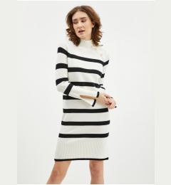 Снимка на Orsay Black and Cream Women's Striped Sweater Dress - Women