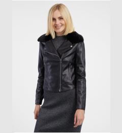 Снимка на Orsay Black Leatherette Jacket with Faux Fur - Women