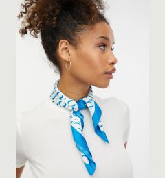 Снимка на Orsay Blue and White Women's Patterned Satin Scarf - Women's
