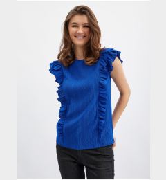 Снимка на Orsay Blue Ladies T-shirt with frills - Women