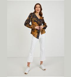 Снимка на Orsay Brown-Black Ladies Satin Floral Blouse - Women