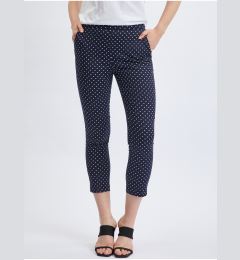 Снимка на Orsay Dark blue women's three-quarter polka dot trousers - Ladies