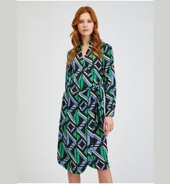 Снимка на Orsay Green-Black Women Patterned Wrap Dress - Women
