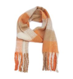 Снимка на Orsay Orange-Beige Women's Plaid Scarf - Women's