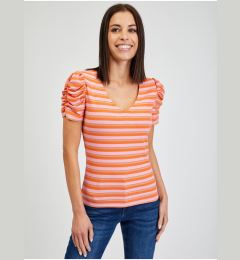 Снимка на Orsay Pink-Orange Women's Striped T-Shirt - Women