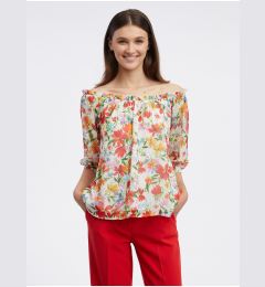 Снимка на Orsay Red-Cream Ladies Floral Blouse - Women