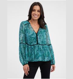 Снимка на Orsay Turquoise women's patterned blouse - Women's