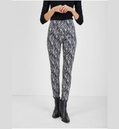 Снимка на Orsay White and Black Ladies Patterned Suede Trousers - Women