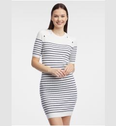 Снимка на Orsay White Striped Sweater Dress - Women