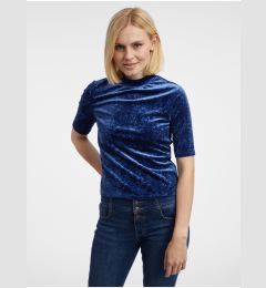 Снимка на Orsay Women's Navy Blue Patterned Velvet Top - Women's