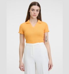 Снимка на Orsay Yellow Womens Ribbed Polo T-Shirt - Women