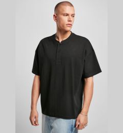 Снимка на Oversized Henley T-shirt black