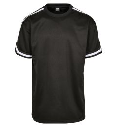 Снимка на Oversized Stripes Mesh Tee Black