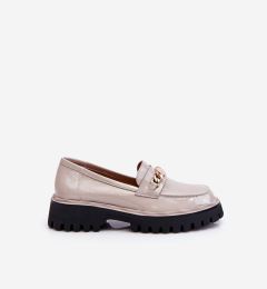 Снимка на Patent leather platform loafers Light grey Ronin