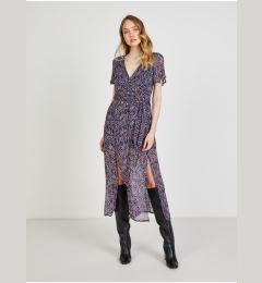 Снимка на Pepe Jeans Dark blue Women's Patterned Shirt Midishats with Slit Pepe Je - Ladies