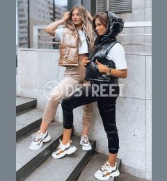 Снимка на Pikowana kamizelka damska ASHE ciemnobeżowa Dstreet