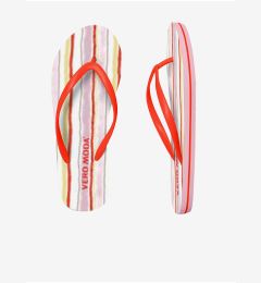 Снимка на Pink and red striped flip-flops VERO MODA Selma - Women