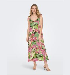 Снимка на Pink-green Women's patterned maxi-dresses ONLY Zora - Women
