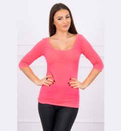 Снимка на Pink neon blouse with round neckline