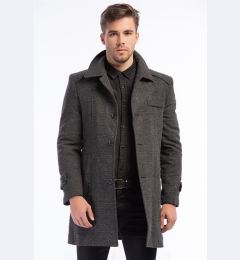 Снимка на PLT7226 DEWBERRY BATTAL COAT-PATTERNED GREY