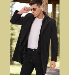Снимка на PLT8334 DEWBERRY MEN'S COAT-BLACK-NAVY-2