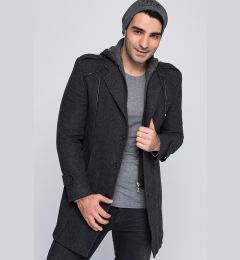 Снимка на PLT8334 DEWBERRY MEN'S COAT-PATTERNED BLACK