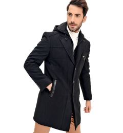 Снимка на PLT8354 DEWBERRY SLIM-FIT COAT-BLACK