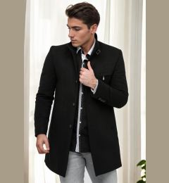 Снимка на PLT8367 DEWBERRY MEN'S COAT-BLACK-2