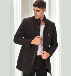 Снимка на PLT8369 DEWBERRY COAT-PATTERNED BLACK-2