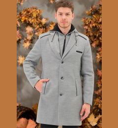 Снимка на PLT8371 DEWBRRY MEN'S COAT-STRAIGHT GREY