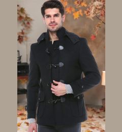 Снимка на PLT8379 DEWBERRY MEN'S COAT-LIGHT BLACK