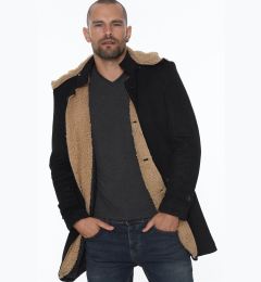 Снимка на PLT8399 DEWBERRY SUEDE LOOK MEN'S COAT-BLACK