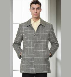 Снимка на PLT9206 DEWBERRY MEN'S COAT-STRAIGHT GREY