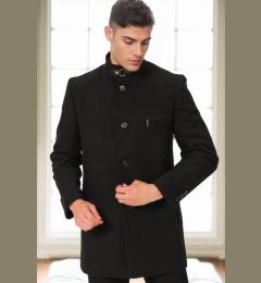 Снимка на PLT9367 DEWBERRY MEN'S COAT-STRAIGHT BLACK