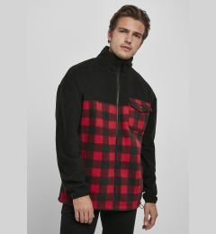 Снимка на Polar Fleece Track Patterned Jacket Black/Red Plaid
