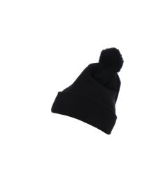Снимка на Pom Pom Knit hat with cuff black