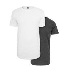 Снимка на Pre-Pack Shaped Long Tee 2-Pack White+Charcoal