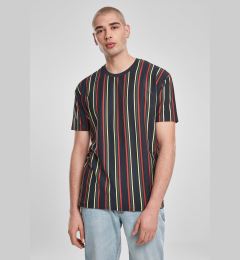 Снимка на Printed Oversized Retro Striped Midnight Blonde/Tan T-Shirt