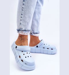 Снимка на PS1 Дамски Crocs с дунапренена платформа Светло синьо Beckett