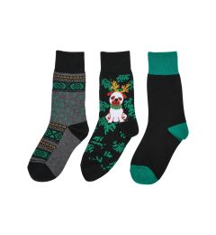 Снимка на Pug Children's Christmas Socks - 3-Pack Multicolored