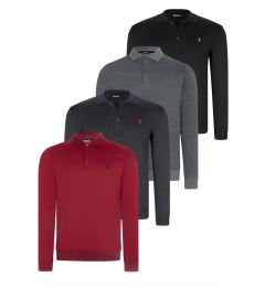 Снимка на QUADRUPLE SET V4007 DEWBERRY MEN'S SWEATSHIRT-BLACK-NAVY-ANTHRACITE-BURGUNDY