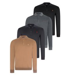 Снимка на QUADRUPLE SET V4007 DEWBERRY MEN'S SWEATSHIRT-BLACK-NAVY-ANTHRACITE-CAMEL