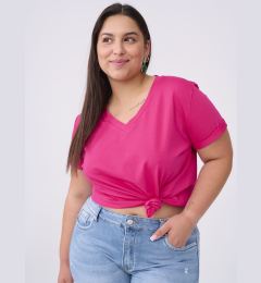Снимка на Raspberry V-neck blouse Blue Shadow