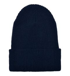 Снимка на Recycled yarn beanie with ribbed knit in a nautical style