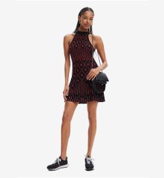 Снимка на Red and Black Women Patterned Dress Desigual El Havre - Women