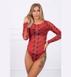 Снимка на Red body blouse with pistols