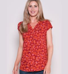 Снимка на Red patterned T-shirt Brakeburn - Women